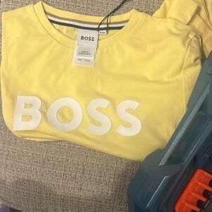 Boss Yellow Short Sleeve Tee Vibrant Casual Style